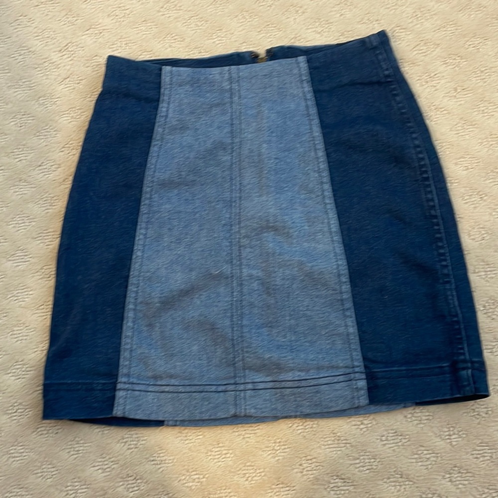 free people denim skirt size 0